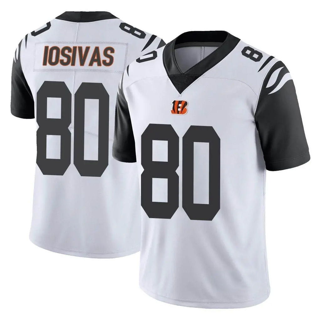 C.Bengals #80 Andrei Iosivas Player White Color Rush Vapor Untouchable Limted Home Game Mdoa Stitched Jerseys
