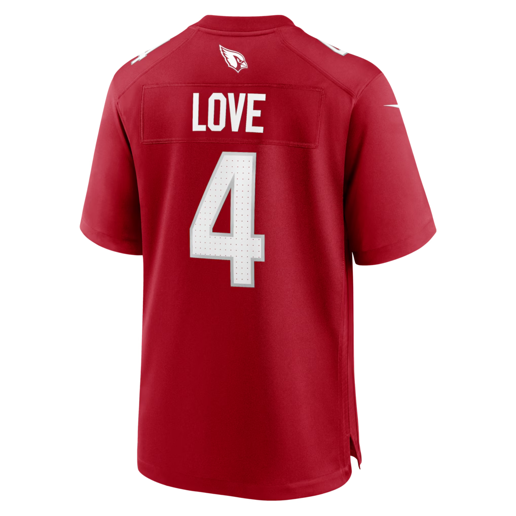 Mdoa A.Cardinals #4 Jeremiyah Love Red Game Player Stitched Jerseys