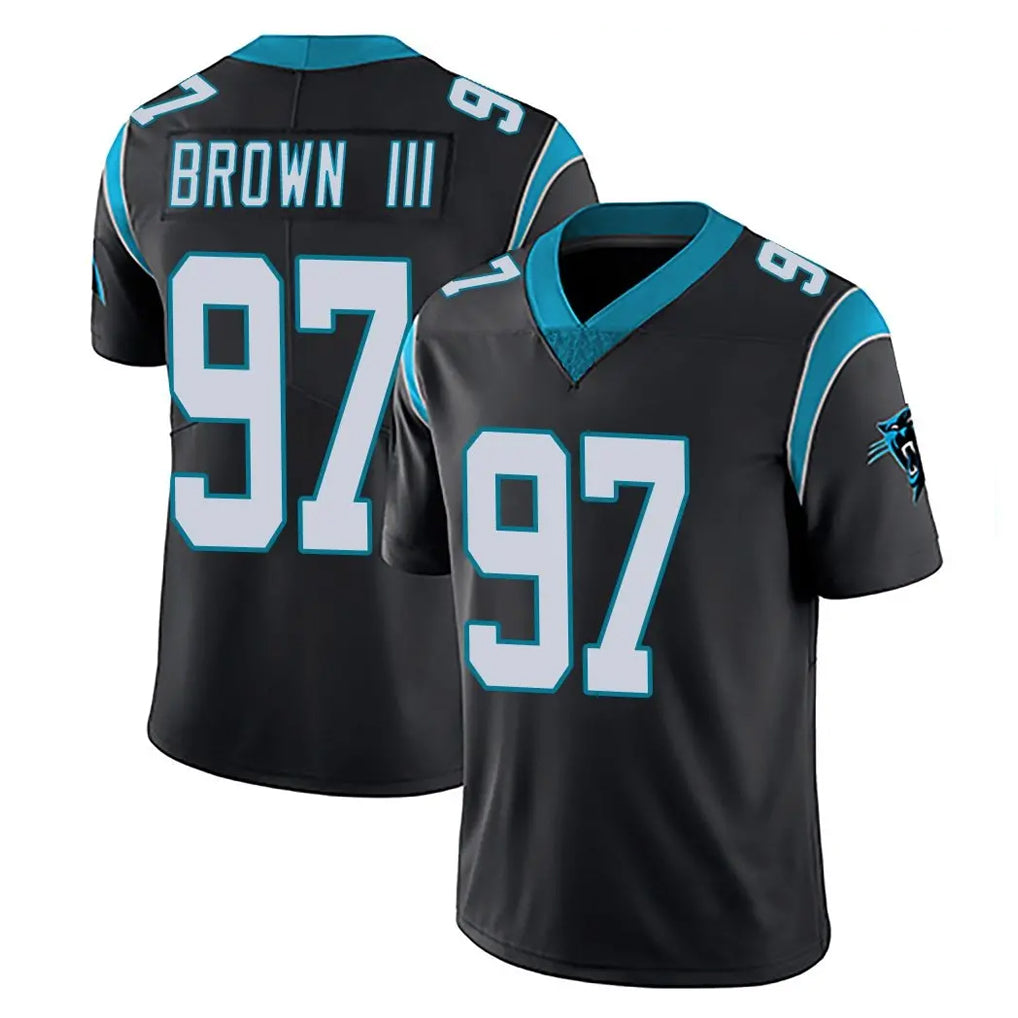 C.Panthers #97 Bobby Brown III Player Black Vapor Untouchable Limited Game Mdoa Stitched Jerseys