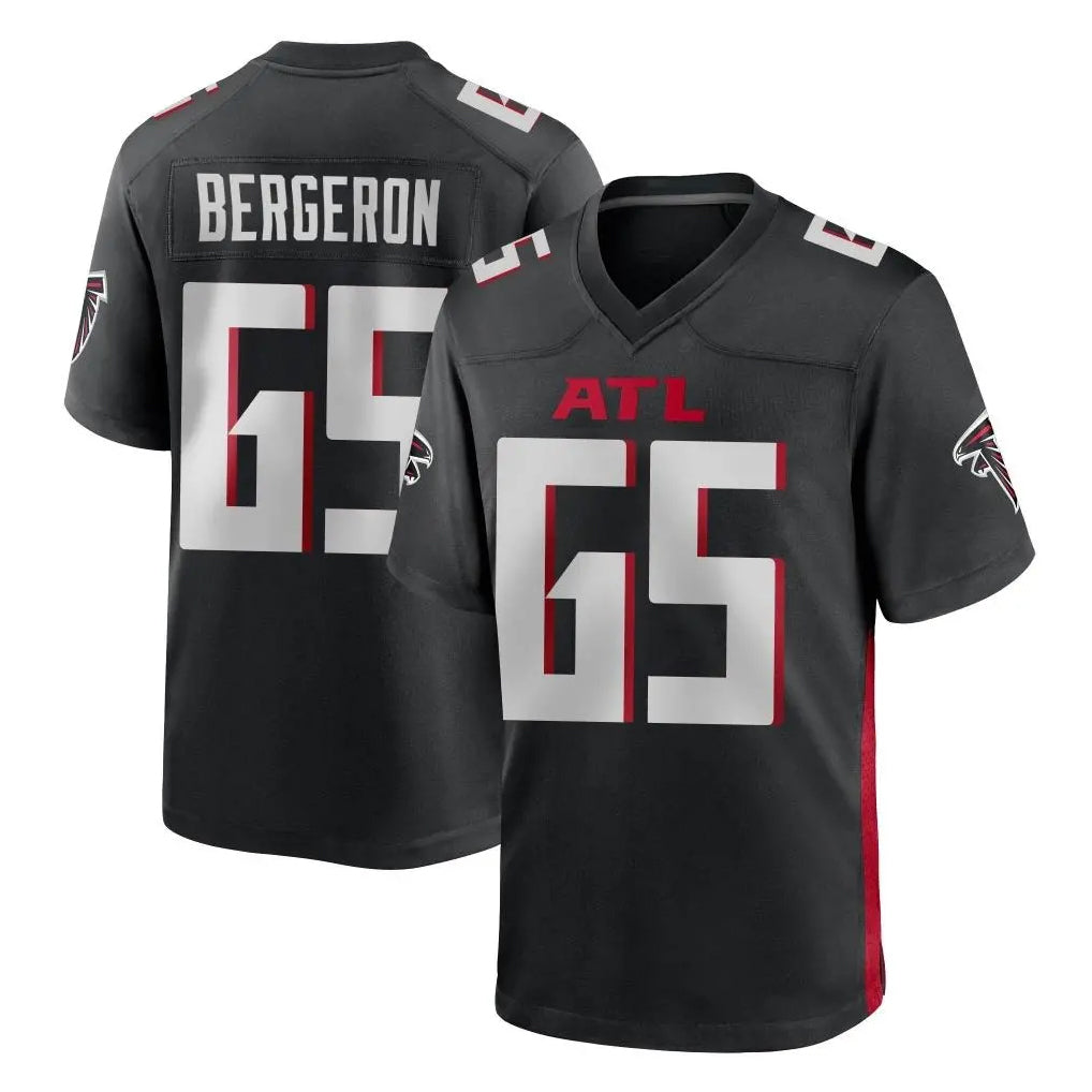 A.Falcons #65 Matthew Bergeron Player Black Home Game Mdoa Stitched Jerseys