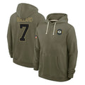 GB.Packers #7 Javon Bullard Player Olive Salute to Service Pullover Hoodies Limited Mdoa Stitched Jerseys