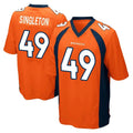 D.Broncos #49 Alex Singleton Player Orange Color Home Game Mdoa Stitched Jerseys