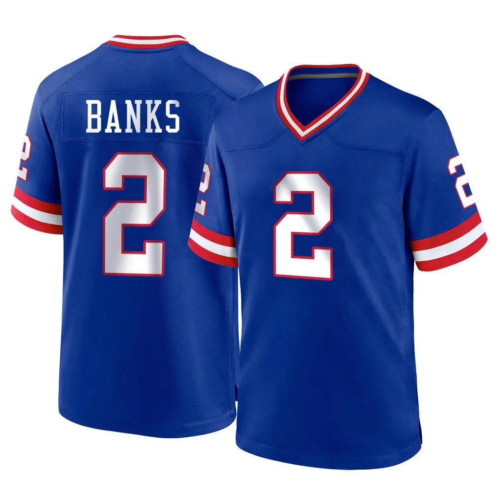 NY.Giants #2 Deonte Banks Player Royal Classic Home Game Mdoa Stitched Jerseys