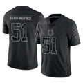IN.Colts #51 Akeem Davis-Gaither Player Black Reflective Limited Game Mdoa Stitched Jerseys