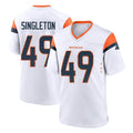 D.Broncos #49 Alex Singleton Player White Home Game Mdoa Stitched Jerseys