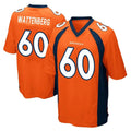 D.Broncos #60 Luke Wattenberg Player Orange Color Home Game Mdoa Stitched Jerseys