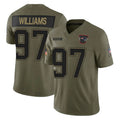 NE.Patriots #97 Milton Williams Player Olive 2025 Salute To Service Limited Mdoa Stitched Jerseys