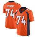 D.Broncos #74 Ben Powers Player Orange Color Vapor Untouchable Limited Game Mdoa Stitched Jerseys