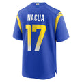 Mdoa LA.Rams #17 Puka Nacua Royal Game Player Jersey