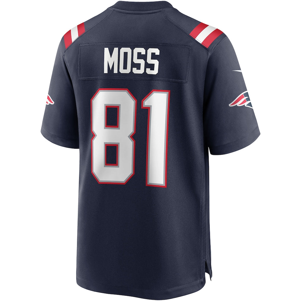 Mdoa NE.Patriots #81 Randy Moss Navy Game Retired Player Jersey