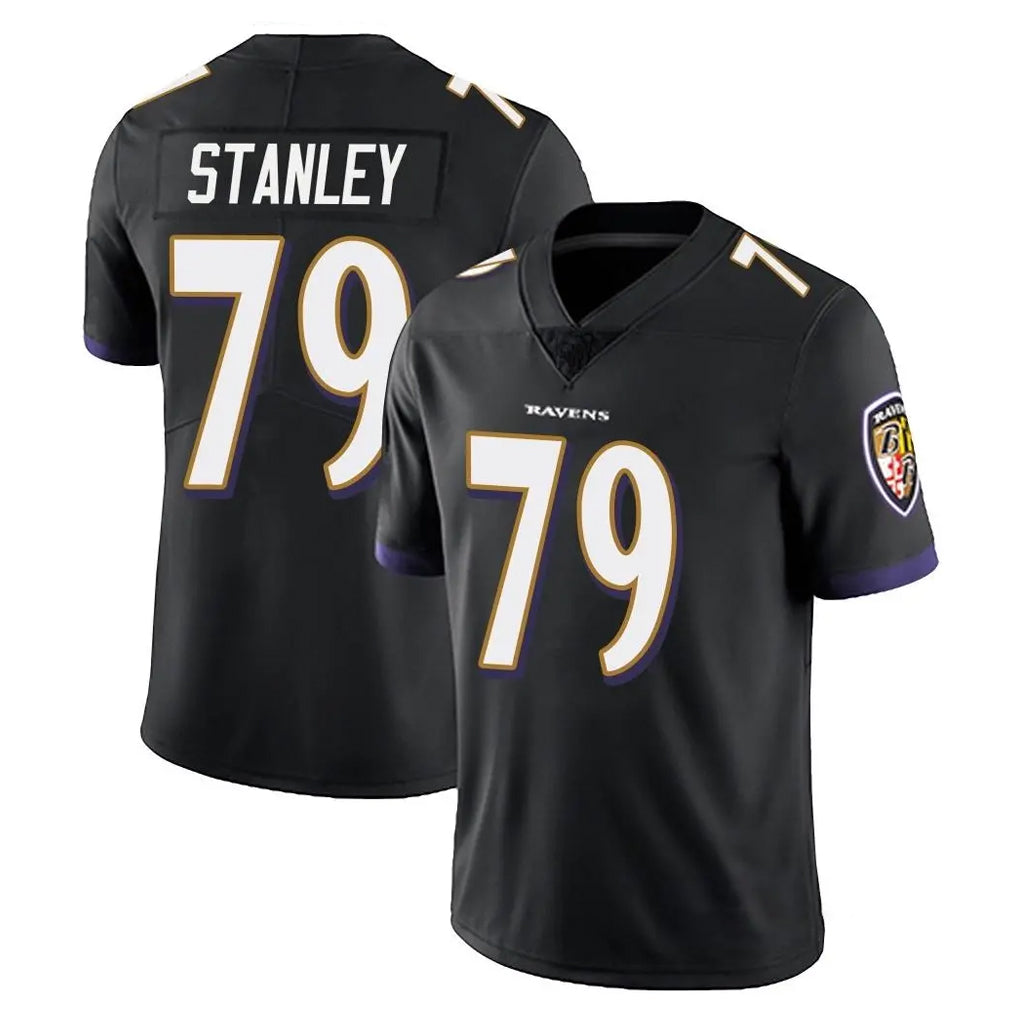 B.Ravens #79 Ronnie Stanley Player Black Vapor Untouchable Limited Home Game Mdoa Stitched Jerseys
