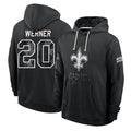 NO.Saints #20 Pete Werner Player 2026 Black Logo Pullover Hoodies Limited Game Mdoa Stitched Jerseys
