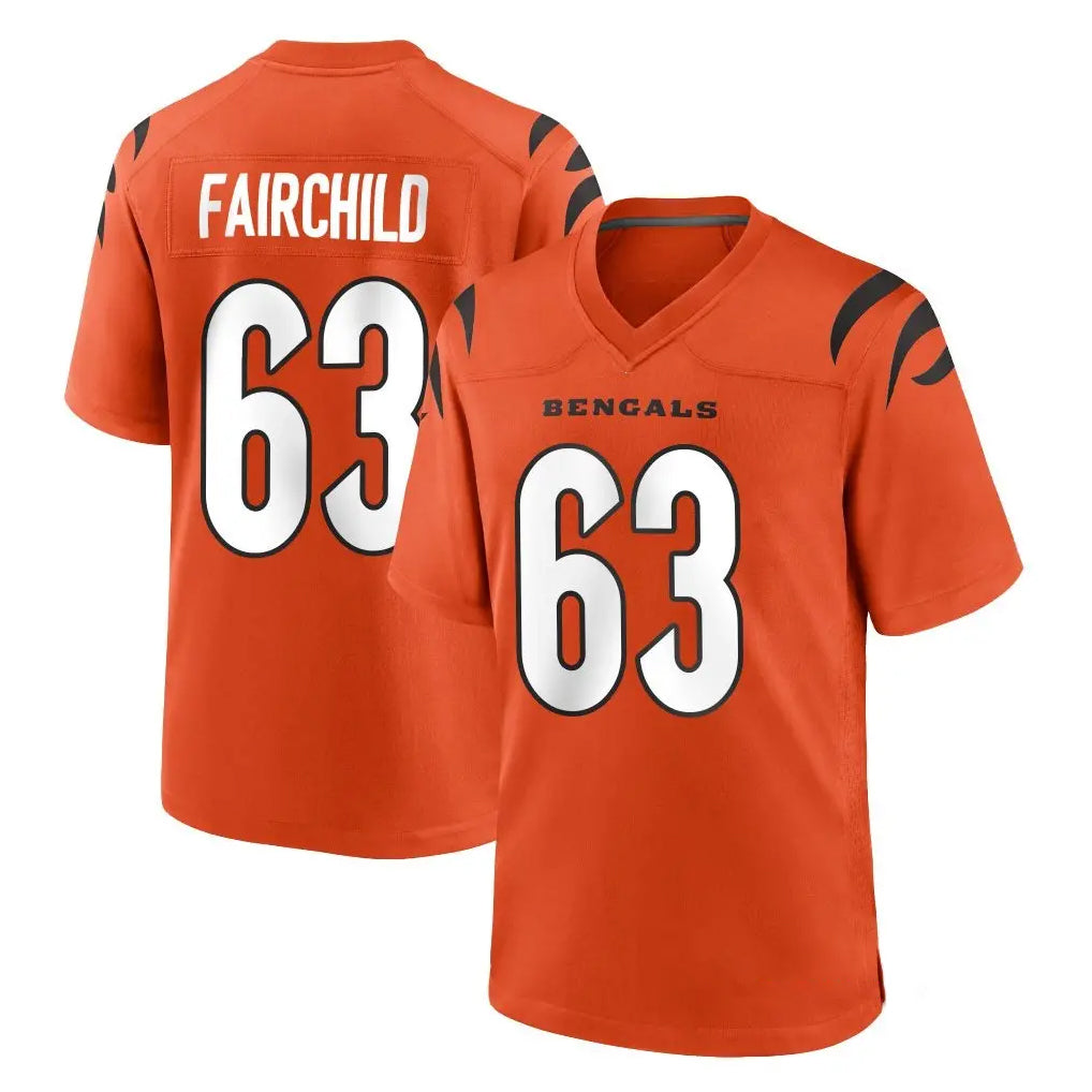 C.Bengals #63 Dylan Fairchild Player Orange Home Game Mdoa Stitched Jerseys