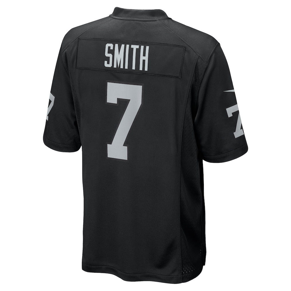 Mdoa LV.Raiders #7 Geno Smith Black Game Player Jersey