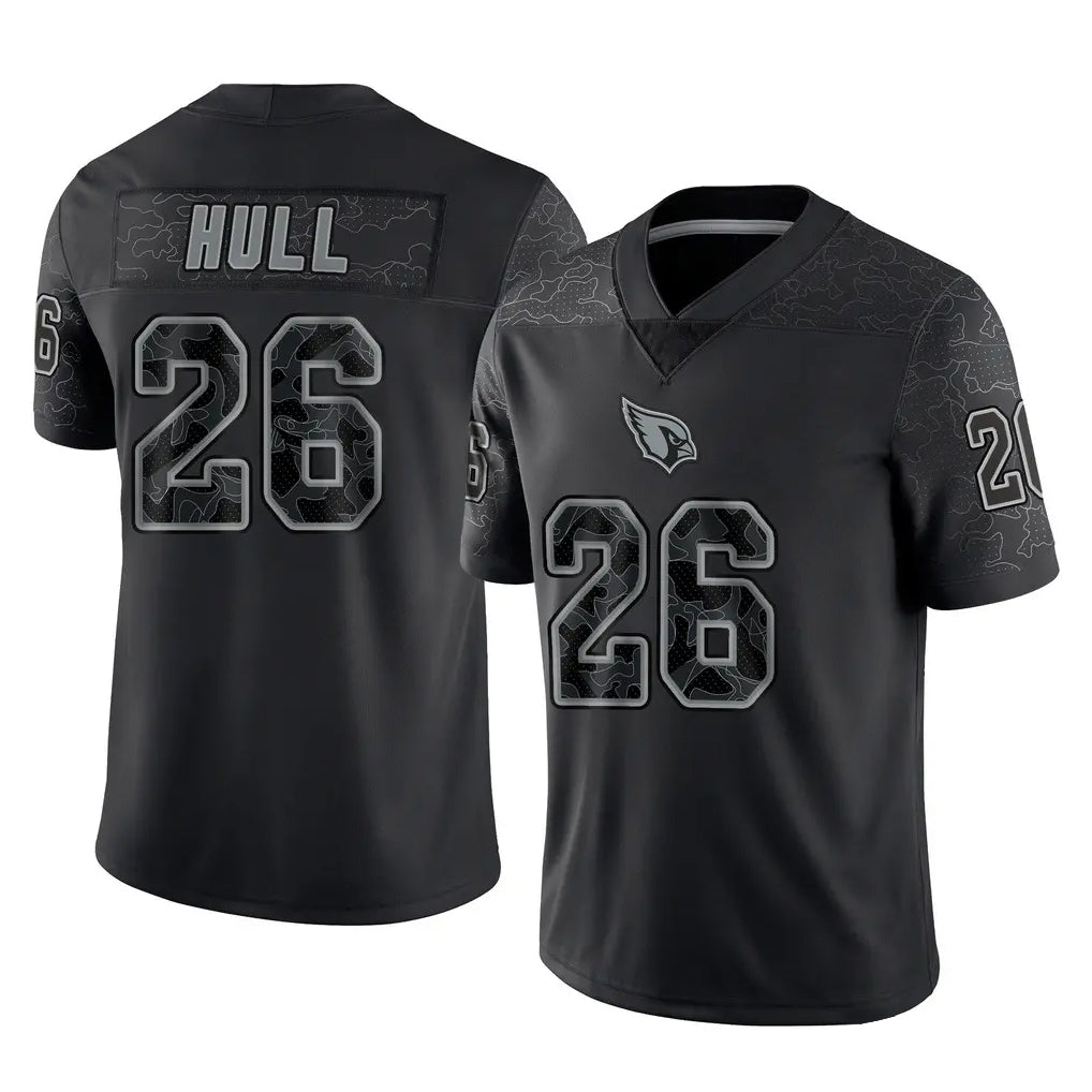 A.Cardinals #26 Evan Hull Player Black RFLCTV Limited Home Game Mdoa Stitched Jerseys