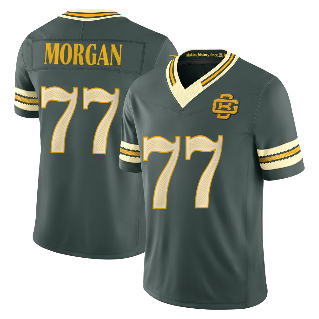 GB.Packers #77 Jordan Morgan Player Green Limited 2026 Rivalries Collection Home Game Mdoa Stitched Jerseys