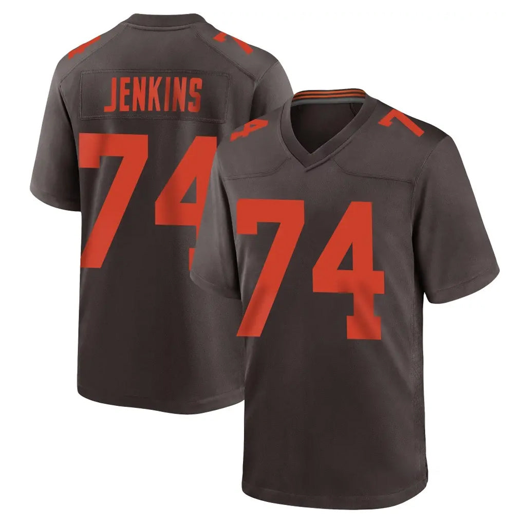 C.Browns #74 Elgton Jenkins Player Brown Alternate Home Game Mdoa Stitched Jerseys