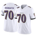 B.Ravens #70 Roger Rosengarten Player White Vapor F.U.S.E. Limited Home Game Mdoa Stitched Jerseys