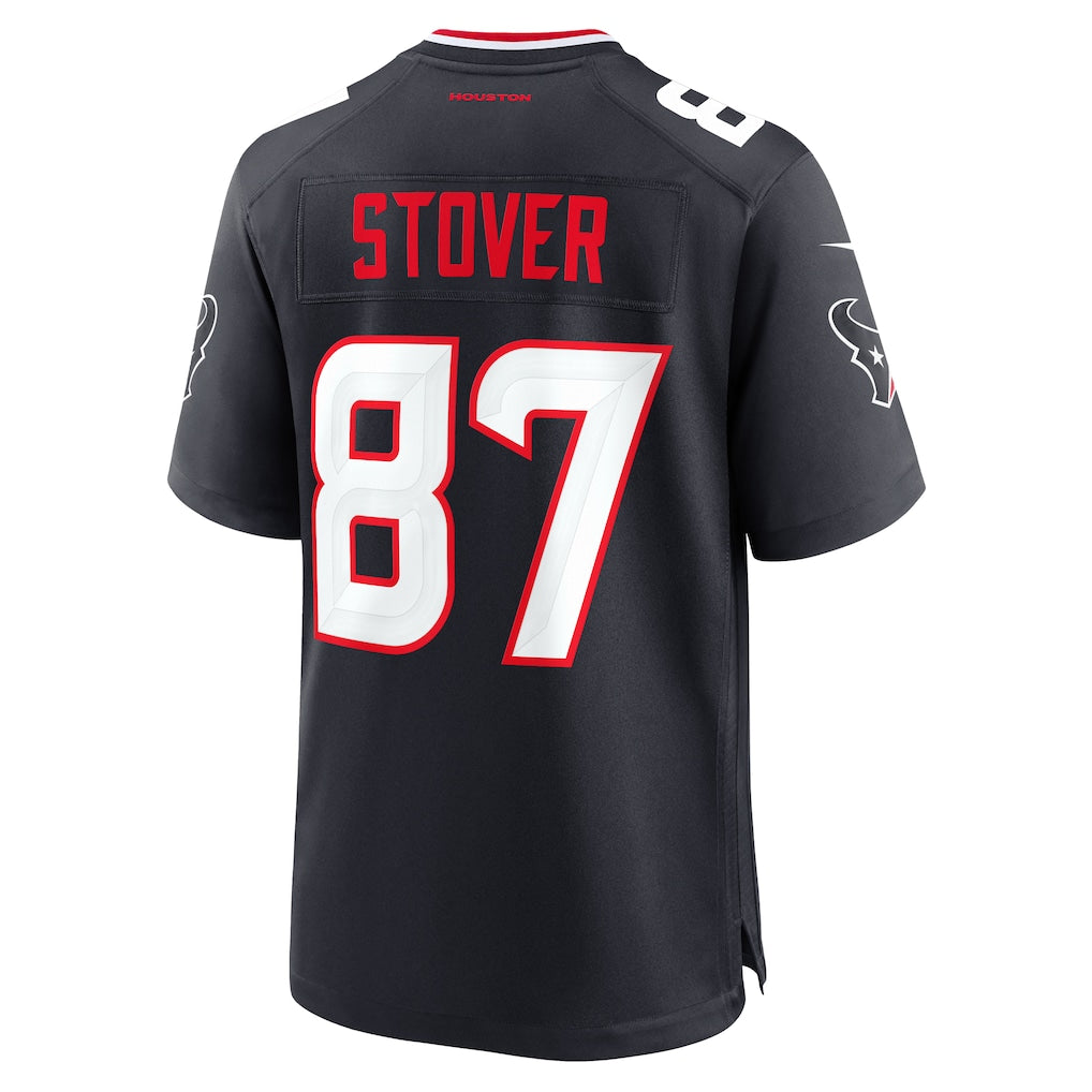Mdoa H.Texans #87 Cade Stover Navy Game Jersey