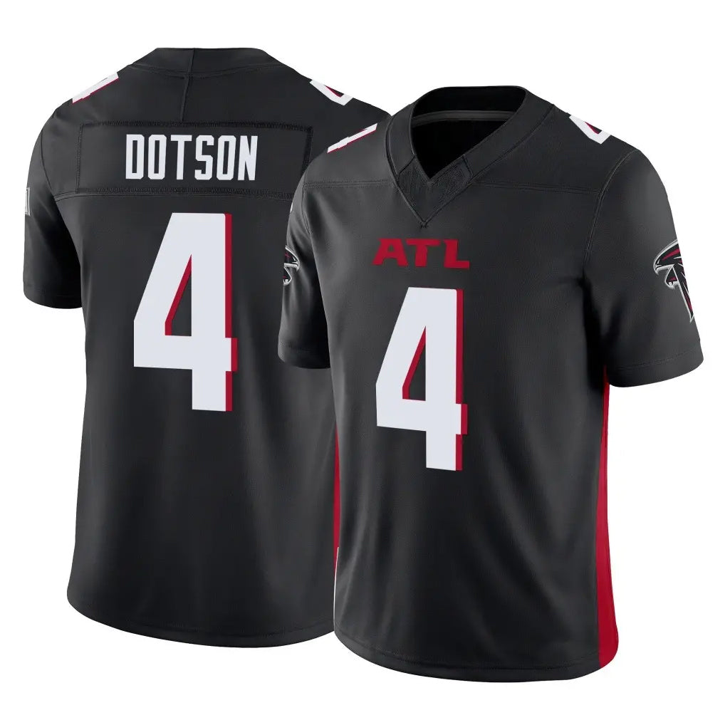 A.Falcons #4 Jahan Dotson Player Black Vapor F.U.S.E. Limited Home Game Mdoa Stitched Jerseys
