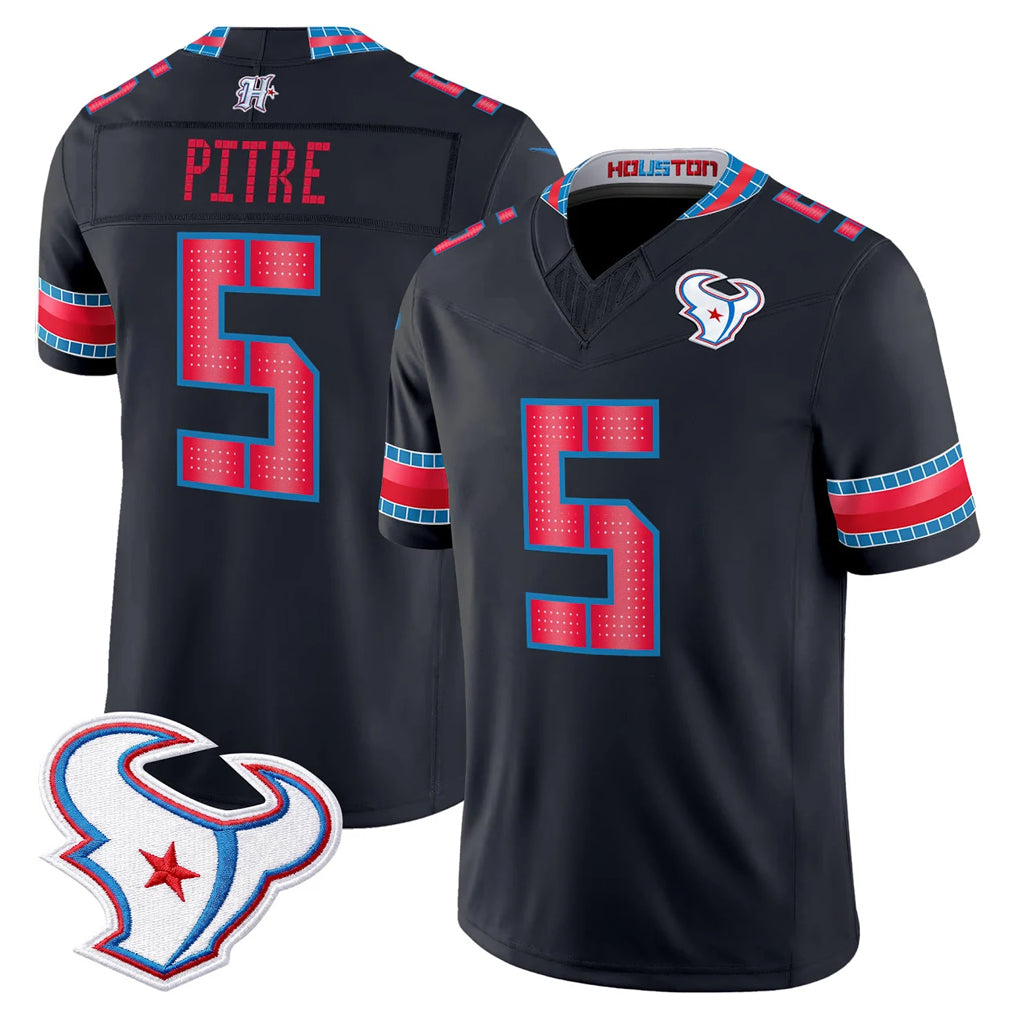 H.Texans #5 Jalen Pitre Player Navy 2026 Rivalries Vapor Limited Home Game Mdoa Stitched jerseys