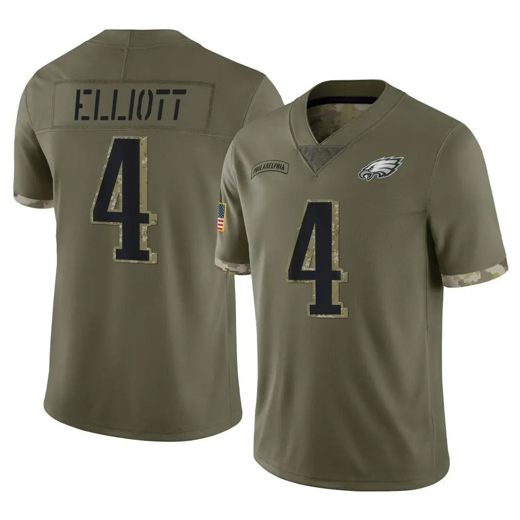 P.Eagles #4 Jake Elliott Player Olive Salute To Service Limited Mdoa Stitched Jerseys