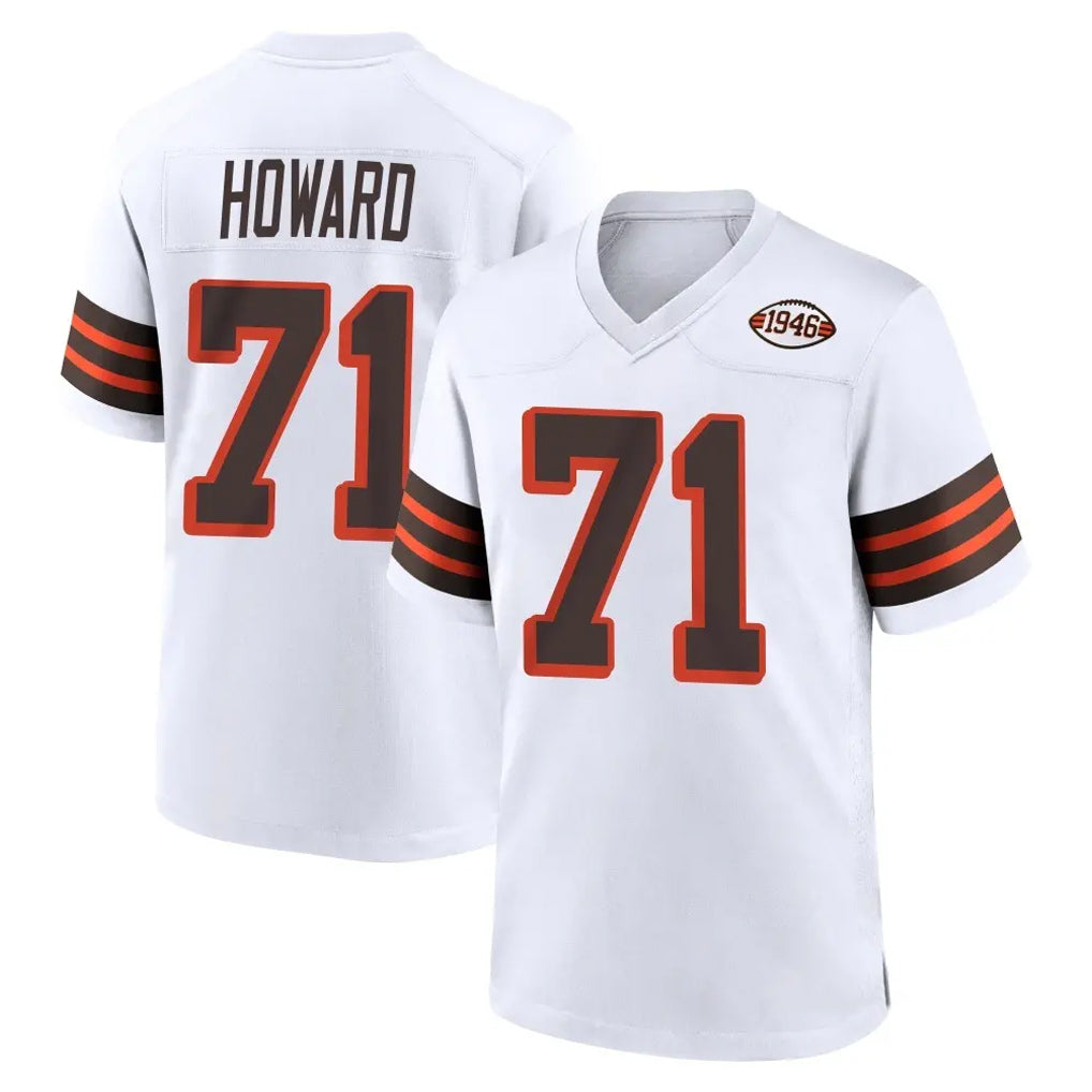 C.Browns #71 Tytus Howard Player White Alternate Home Game Mdoa Stitched Jerseys