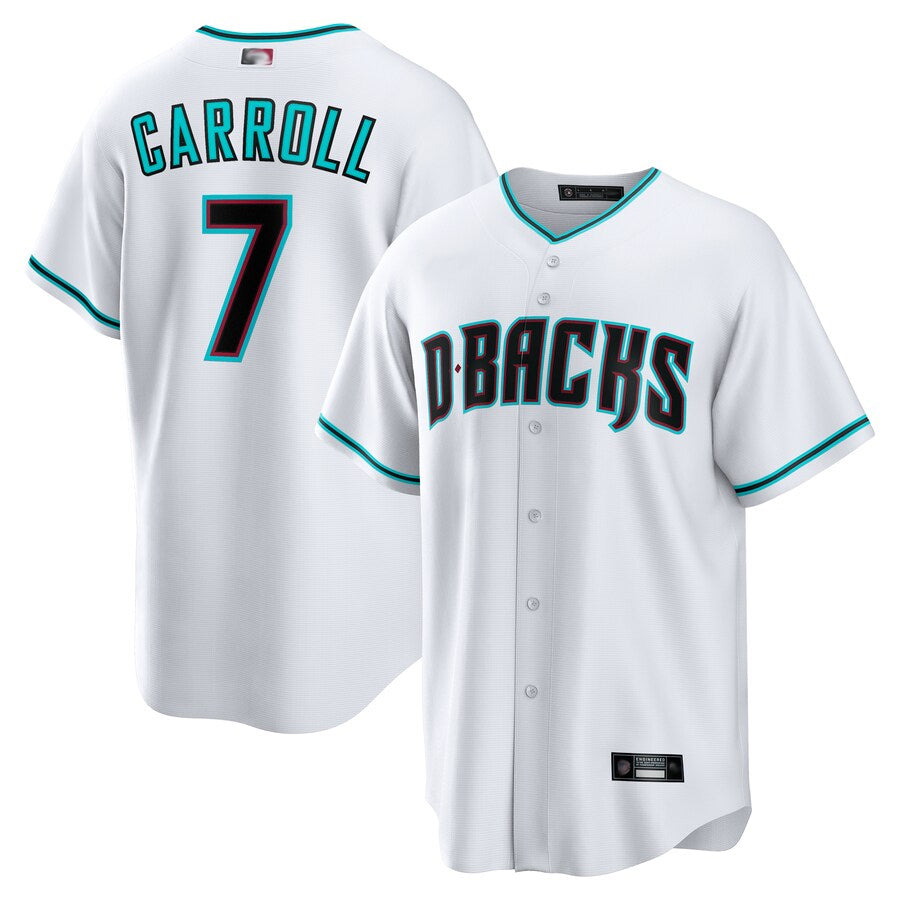 Mdoa A.Diamondbacks #7 Corbin Carroll Player White Replica Personalized Stitched Jerseys