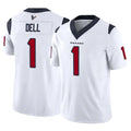 H.Texans #1 Tank Dell Player White Limited Vapor F.U.S.E. Home Game Mdoa Stitched Jerseys