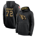 A.Cardinals #72 Hjalte Froholdt Player Black Salute to Service Sideline Performance Pullover Hoodies Home Game Mdoa Stitched Jerseys