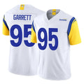 LA.Rams #95 Myles Garrett Player White Limited Vapor F.U.S.E. Home Game Mdoa Stitched Jerseys