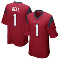 H.Texans #1 Tank Dell Player Red Home Game Mdoa Stitched Jerseys