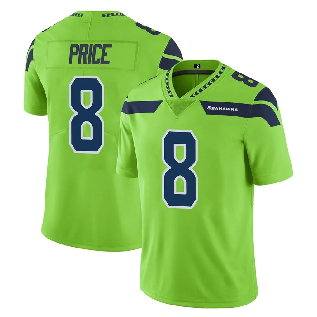 S.Seahawks #8 Jadarian Price Player Green Limited Color Rush Home Game Mdoa Stitched Jerseys