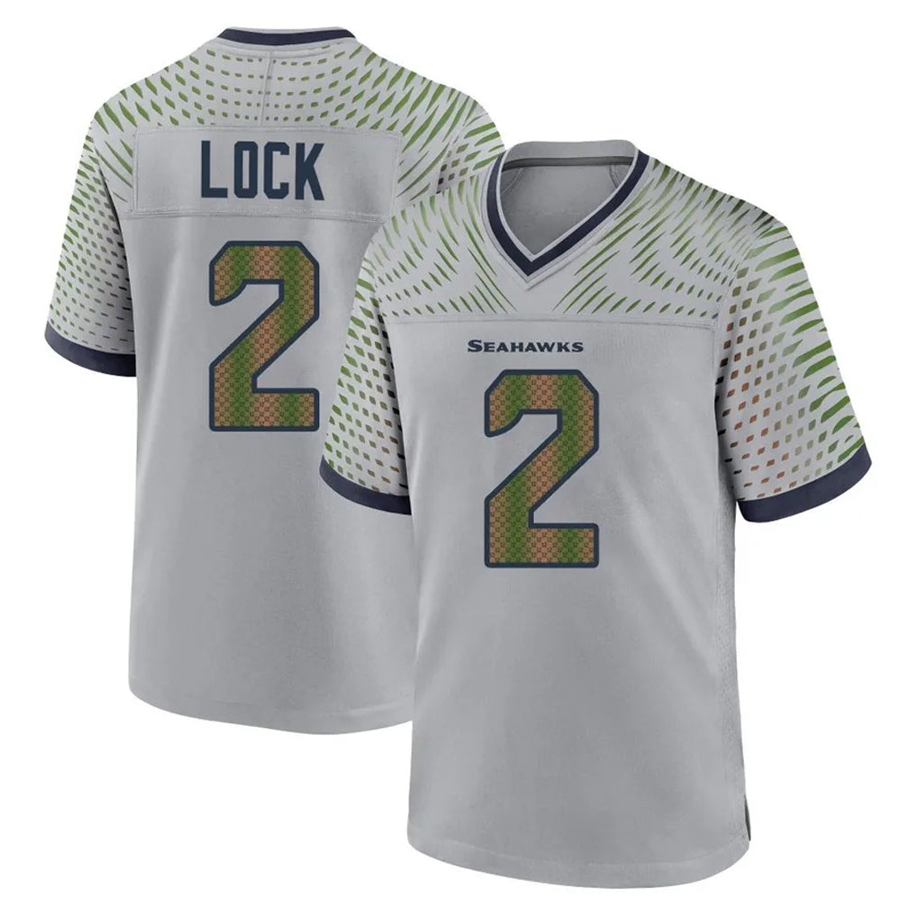 S.Seahawks #2 Drew Lock Player Gray Rivalries Collection Home Game Mdoa Stitched Jerseys