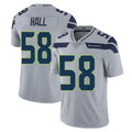 S.Seahawks #58 Derick Hall Player Gray Limited Vapor Untouchable Home Game Mdoa Stitched Jerseys