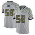 S.Seahawks #58 Derick Hall Player Grey Limited 2025 Rivalries Collection Home Game Mdoa Stitched Jerseys