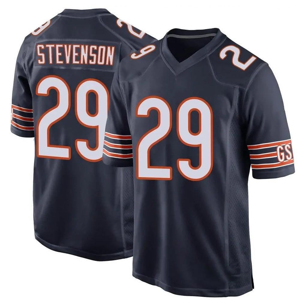 C.Bears #29 Tyrique Stevenson Player Navy Home Game Mdoa Stitched Jerseys