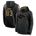 KC.Chiefs #83 Noah Gray Player Black Salute to Service Hoodies Limited Game Stitched Jerseys