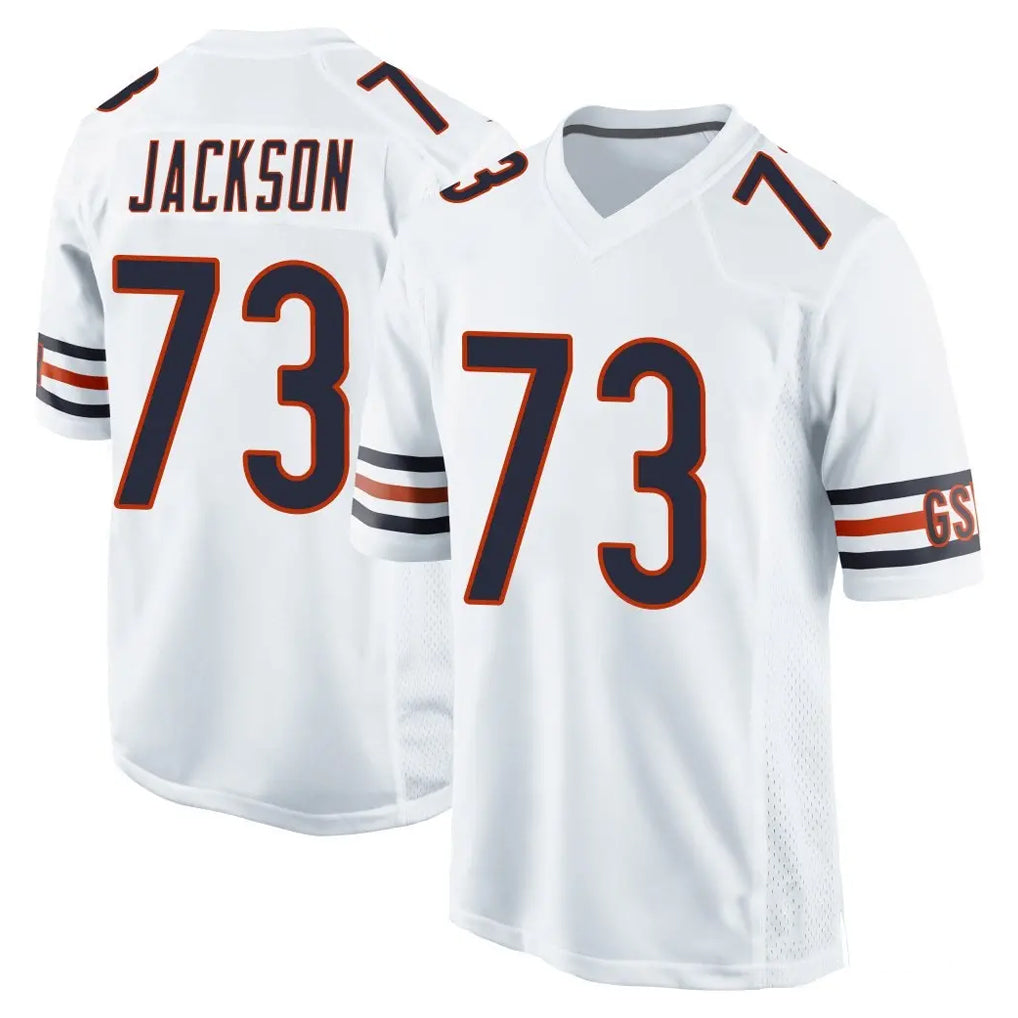 C.Bears #73 Jonah Jackson Player White Home Game Mdoa Stitched Jerseys