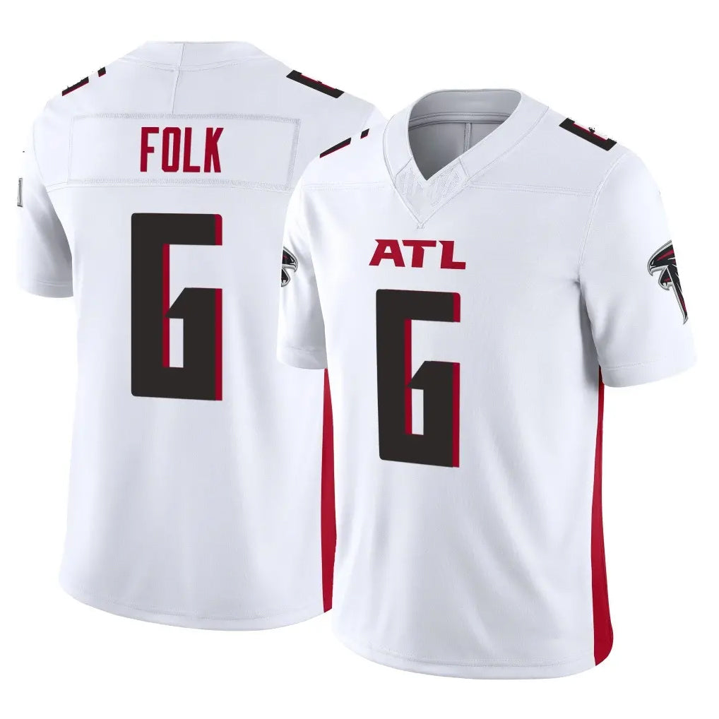 A.Falcons #6 Nick Folk Player White Vapor F.U.S.E. Limited Mdoa Stitched Jerseys