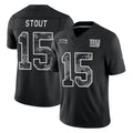 NY.Giants #15 Jordan Stout Player Black Limited 2026 Salute to Service Home Game Mdoa Stitched Jerseys