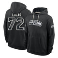S.Seahawks #72 Abraham Lucas Player 2026 Black Logo Pullover Hoodies Limited Game Mdoa Stitched Jerseys