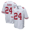 SF.49ers #24 Ashtyn Davis Player White Home Game Mdoa Stitched Jerseys