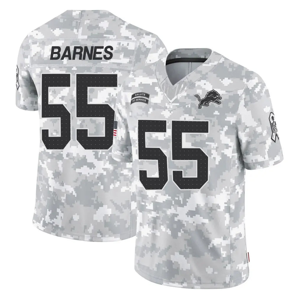 D.Lions #55 Derrick Barnes Player Arctic Camo Salute To Service Limited Mdoa Stitched Jerseys
