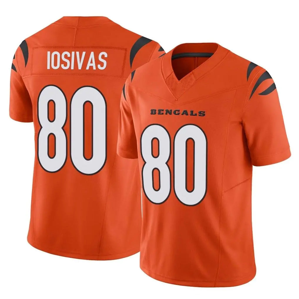 C.Bengals #80 Andrei Iosivas Player Orange Vapor F.U.S.E. Limited Home Game Mdoa Stitched Jerseys