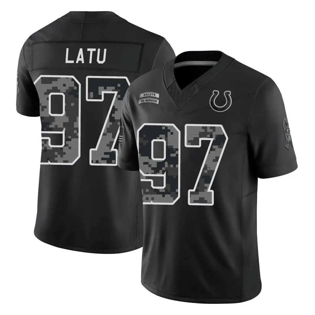 IN.Colts #97 Laiatu Latu Player Black Limited 2026 Salute to Service Home Game Mdoa Stitched Jerseys