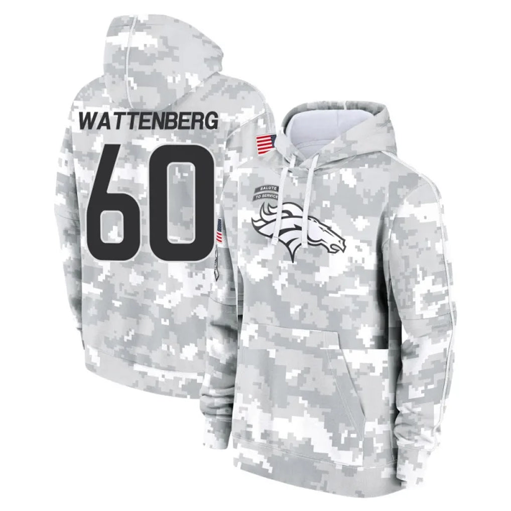 D.Broncos #60 Luke Wattenberg Player Arctic Camo Salute to Service Hoodies Limited Game Mdoa Stitched Jerseys