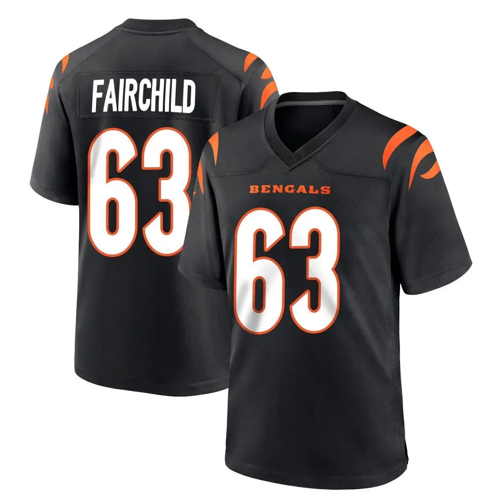 C.Bengals #63 Dylan Fairchild Player Black Home Game Mdoa Stitched Jerseys