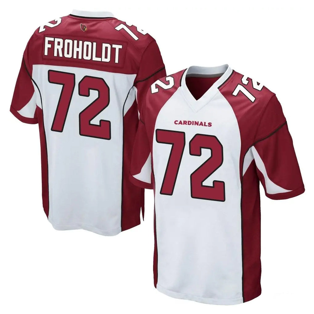 A.Cardinals #72 Hjalte Froholdt Player White Cardinal Home Game Mdoa Stitched Jerseys