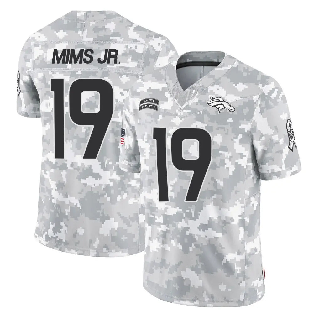 D.Broncos #19 Marvin Mims Jr. Player Arctic Camo Salute To Service Limited Mdoa Stitched Jerseys
